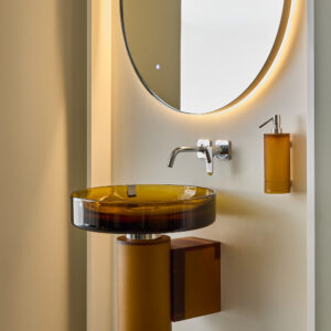 Nilo Wall Mounted Lavatory  (19 ½" x 20 ½" x 18 ½") Resin / Metal