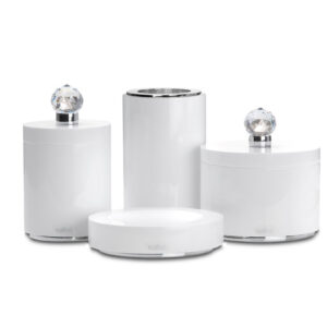 Fit Swarovski 01-Kit (Soap Dish/Toothbrush/Cotton/Swabs) Resin/Chrome