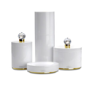 Fit Swarovski 02-Kit (Soap Dish/Toothbrush With Lid/Cotton/Swabs) Resin/Gold