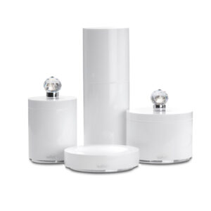 Fit Swarovski 02-Kit (Soap Dish/Toothbrush with Lid/Cotton/Swabs) Resin/Chrome