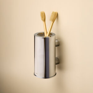 Ritz Wall Toothbrush Holder (Ø3" x 5 ¾") Metal