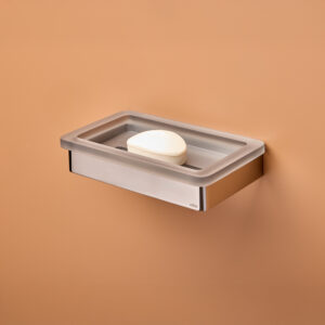 SS Slim Wall Soap Dish (8 ½" x 5" x 1 ½") Polished Stainless Steel