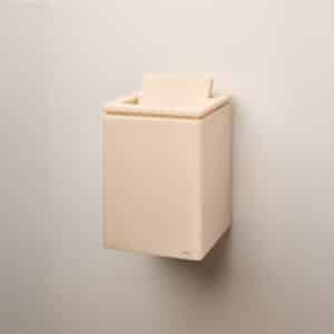 Theory Wall Wastebasket With Open Lid (7 ½" x 7 ½" x 11 ½") Resin/Stainless Steel