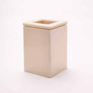 Theory Wastebasket With Open Lid (7 ½" x 7 ½" x 11 ½") Resin