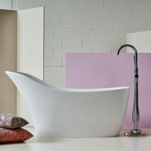 Oval Bathtub with Headboard 11 (63 ¾" x 33" x 29 ½")