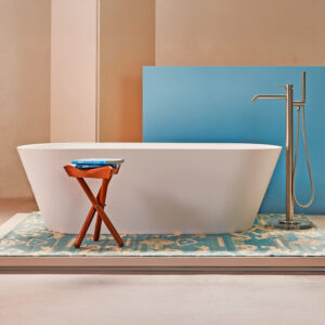 Oval Bathtub 12 (70 ¾" x 21 ½" x 27 ½") with Drain System Internal (overflow)