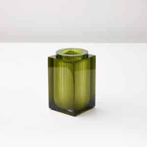 Lux Resin Lid, Open  Toothbrush Holder (3 ½" x 3 ½" x 5 ½") Resin