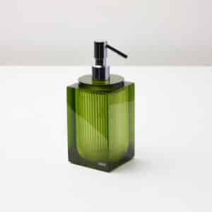 Lux Resin Lid, Soap Dispenser (3 ½" x 3 ½" x 8") Resin/Chrome