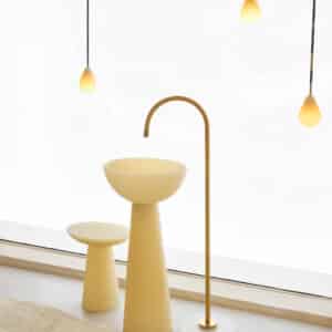 Relíquia, Hydraulic Floor-standing, Freestanding Lavatory (17 ¾" x 35 ½" x 13 ¾") Resin