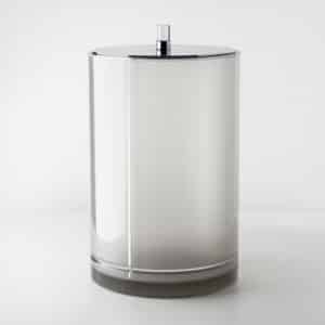 Bespoke Geometric, Wastebasket Close Lid (Ø7 ½" x 12 ¾") Resin/Metal