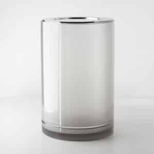 Bespoke Geometric, Wastebasket Open Lid (Ø7 ½" x 11 ½") Resin/Metal
