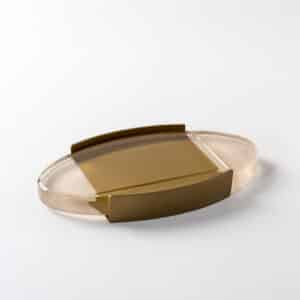 Bespoke Organic, Tray for Soap Dispenser and Flower Vase (9 ½" x 6 ¼" x 1") Resin/Metal