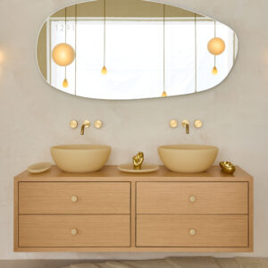 Relíquia, Cubo Cabinet G (63" x 19 ½" x 19 ½") Lâmina Wood/Resin/Led