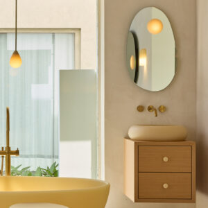 Relíquia, Cubo Cabinet P (19 ½" x 19 ½" x 19 ½") Lâmina Wood/Resin/Led